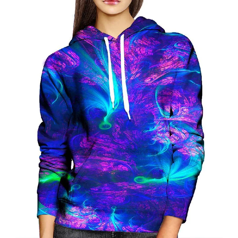 Blue Swirls Womens Hoodie