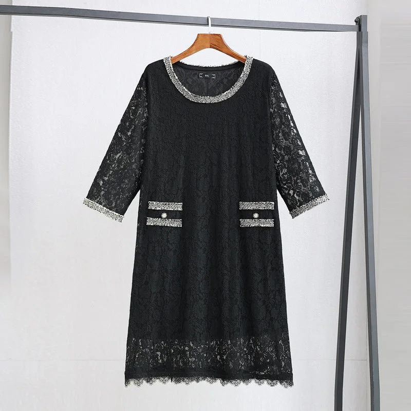 Unbeatable Prices Plus Size Chanelesque Lace Dress (EXTRA BIG SIZE)