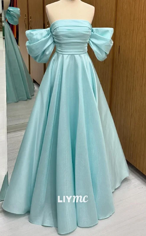 The Best Prices LP2260 - Straight Across Sleeves Pleated A-Line Cocktail Dress