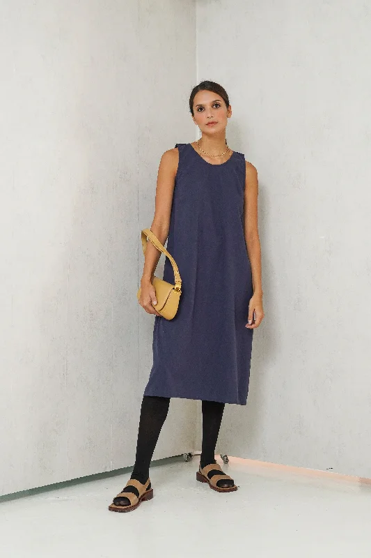 Unmissable Offer Sophia Sleeveless Nursing Dress ( Peacock Blue)