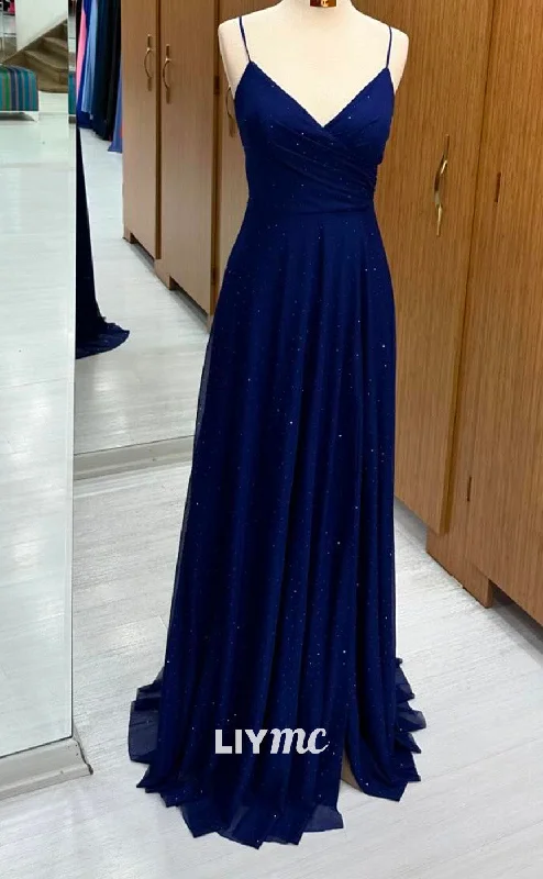 Special Savings LP2243 - V-Neck Spaghetti Straps Beaded Pleated A-Line Cocktail Dress Prom Dress Special Savings LP2243 - V-Neck Spaghetti Straps Beaded Pleated A-Line Cocktail Dress Prom Dress