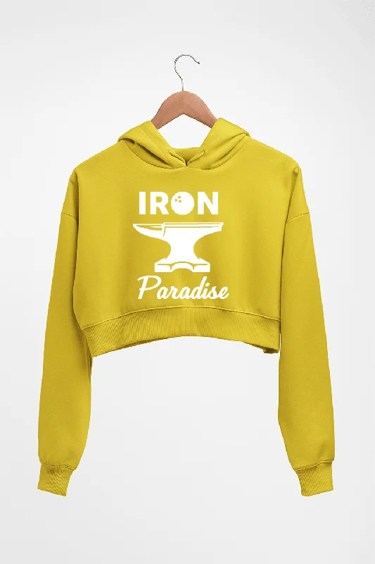 Hurry In Iron Paradise Crop HOODIE FOR WOMEN