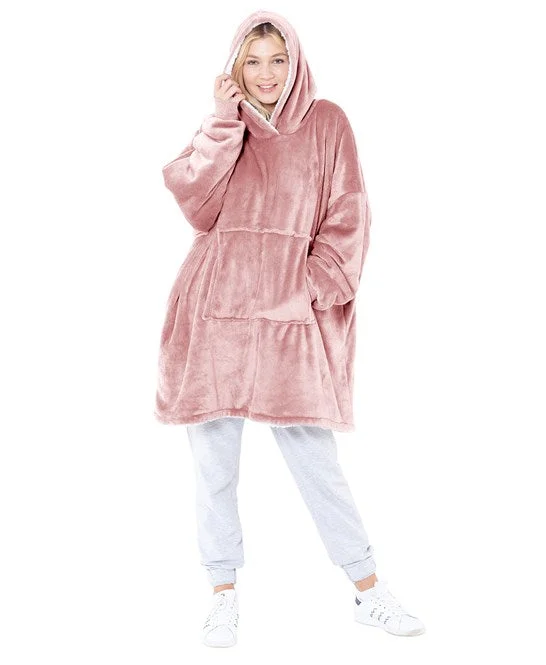Deal of the Week Oversized Unisex Sherpa Pink Hoodie