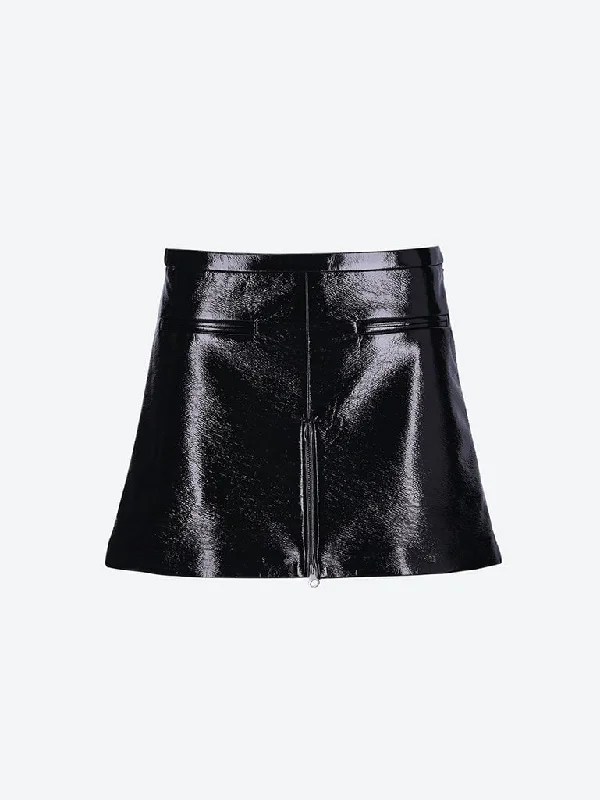 Heritage vinyl mini skirt