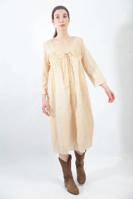 Mai Long-Sleeve Metallic Dress