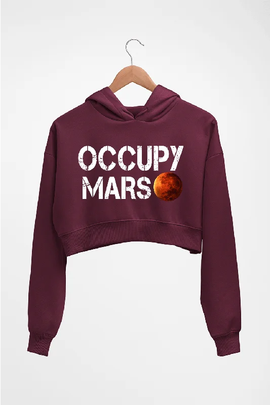 Closeout Sale Occupy Mars Elon Musk Crop HOODIE FOR WOMEN