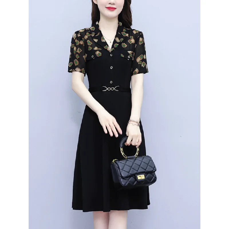 Limited Availability Plus Size Vintage Pattern Shirt Dress