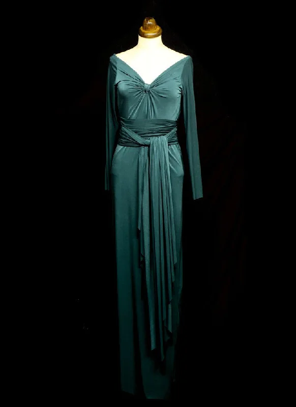 Bespoke Draped Jersey Maxi Dress