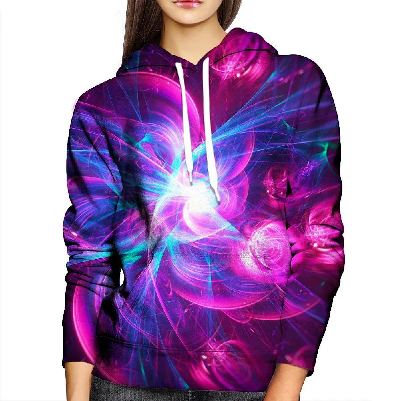 Purple Light Womens Hoodie