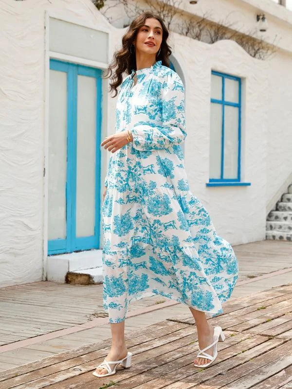 Value Deals Floral Ruffled Maxi Dress