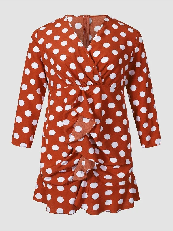 Price Cut Polka Dots Red Party Dress