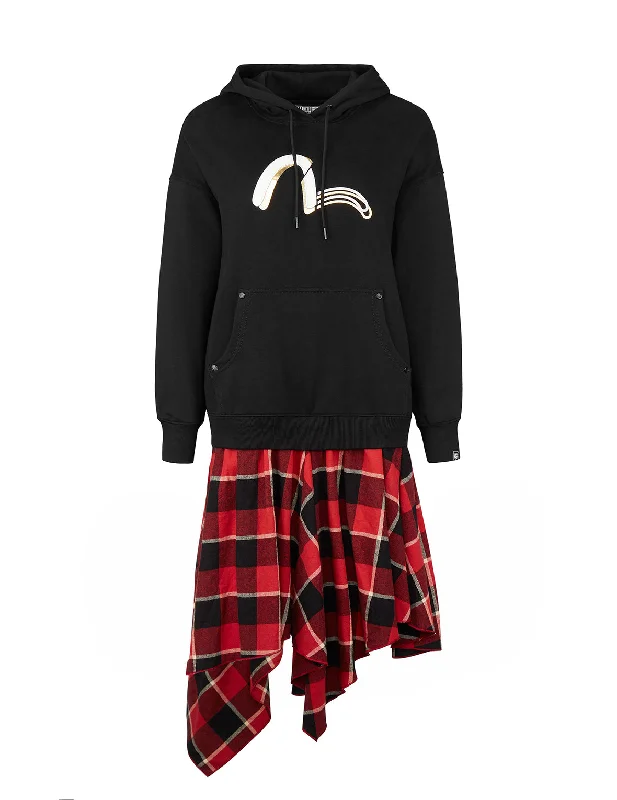 Lowest Price Hoodie and Check Plaid Skirt One-Piece