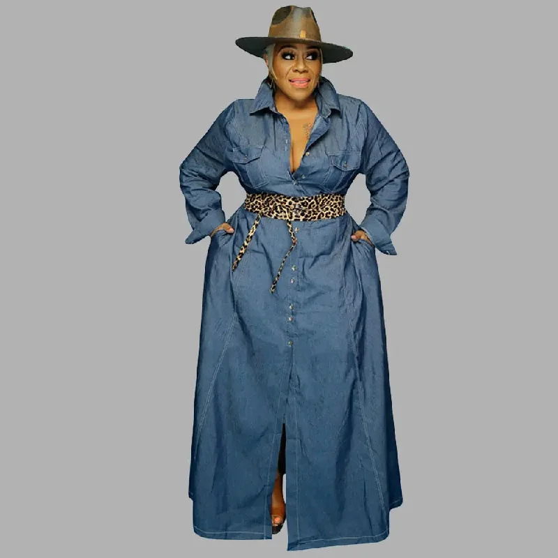 Discount Extravaganza Plus Size Women Denim Dress