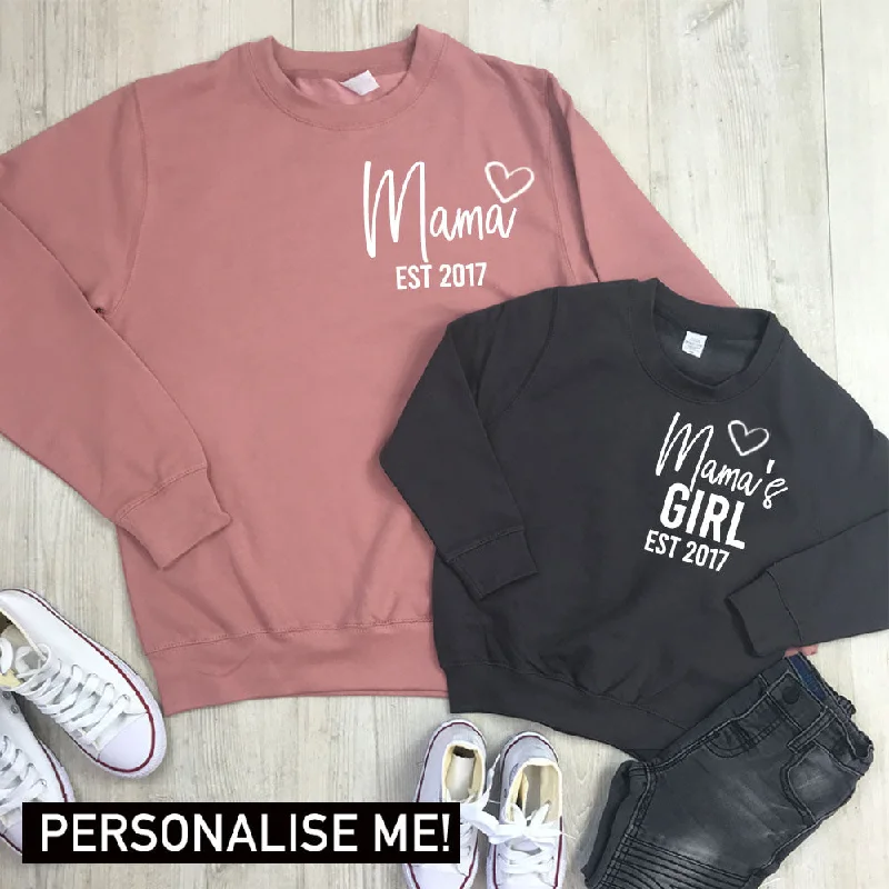 Personalised Mama & Girl Established Mum & Kid Matching Sweaters (MRK X)