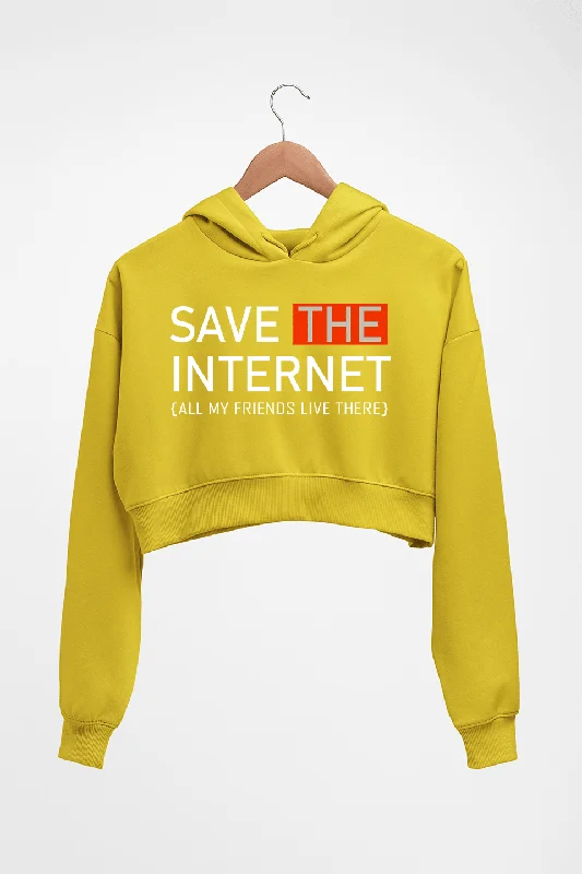 Price Rollback Internet Funny Crop HOODIE FOR WOMEN