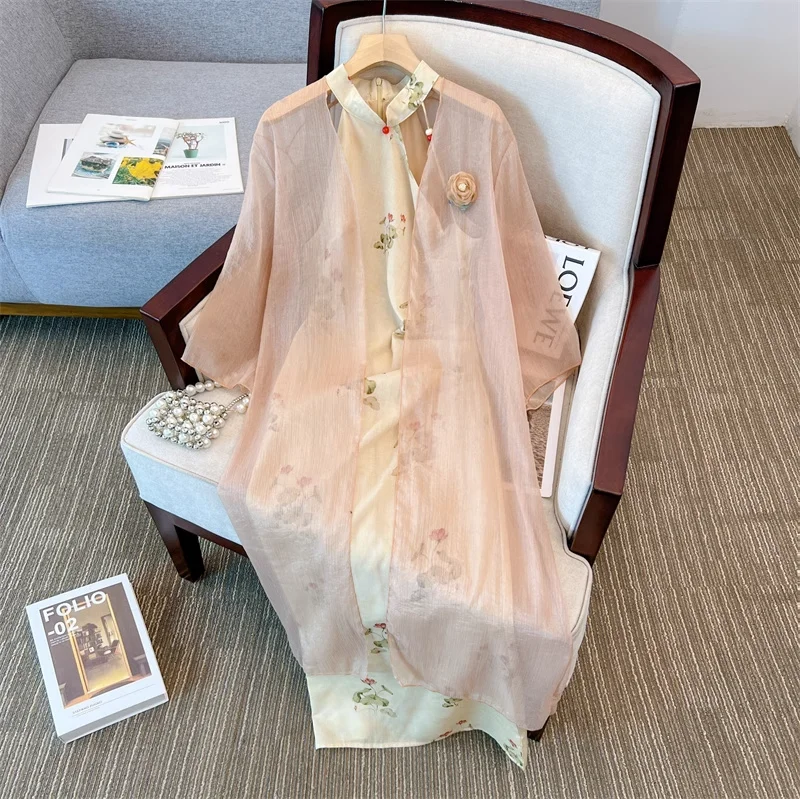 Deal of the Week Plus Size Cheongsam Dress and Jacket Set