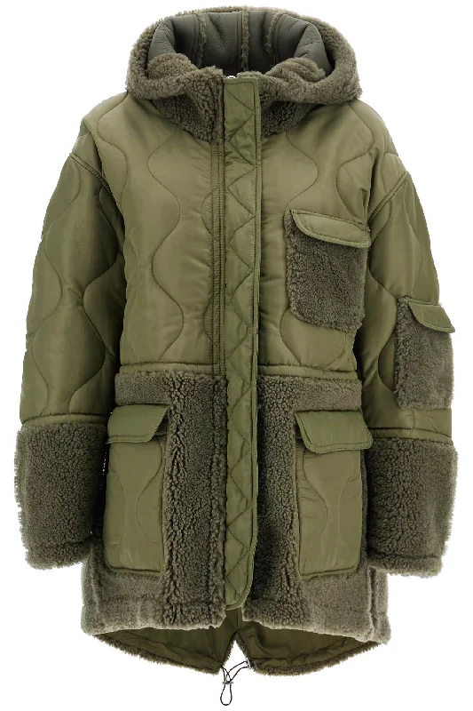 New Arrival BLANCHA shearling and nylon parka