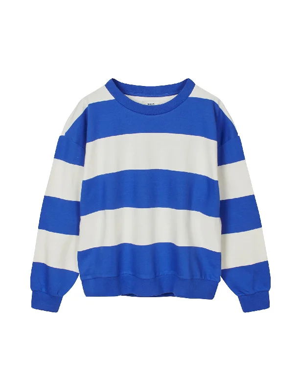 Early Access Airy Sweat Stripe Denver Sweatshirt, Amparo Blue/Cloud Dancer