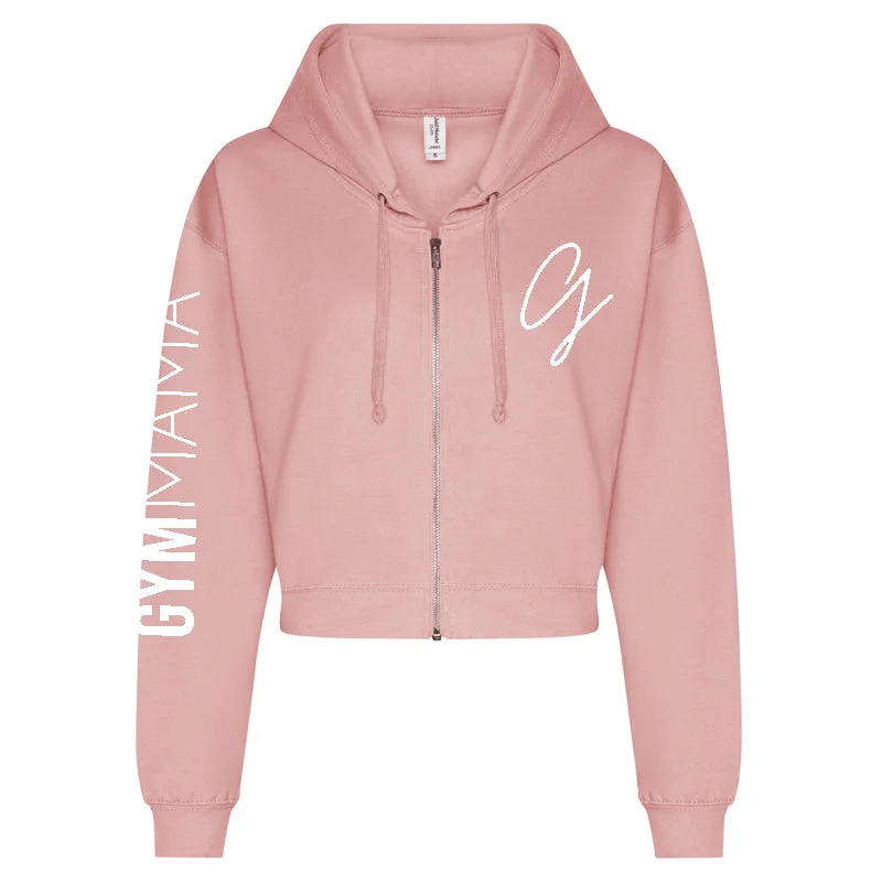 Deal Dash Gym Mama Adapt Zipped Crop Hoodie