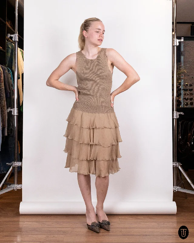 Closeout Sale 1980s Valentino Silk Flapper Dress S