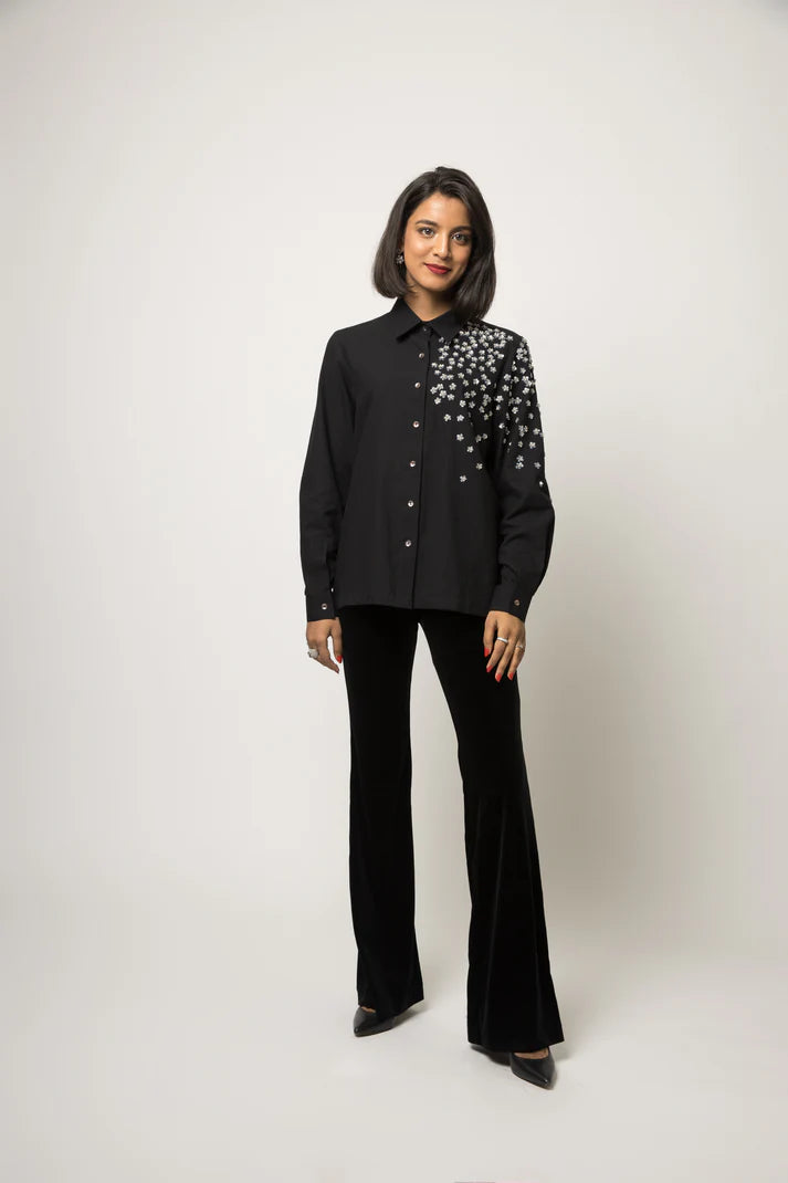 Take Advantage Floral Sparkle Shirt