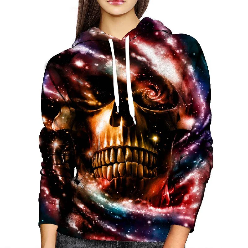 Closeout Space Skull 2 Womens Hoodie