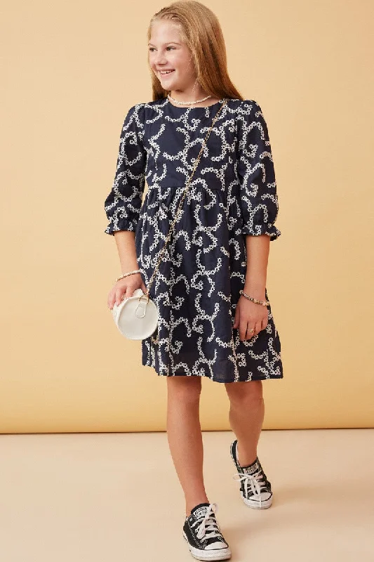 Deep Discounts Girls Daisy Stitched Shift Dress