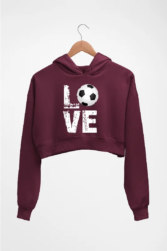 Limited Time Love Football Crop HOODIE FOR WOMEN