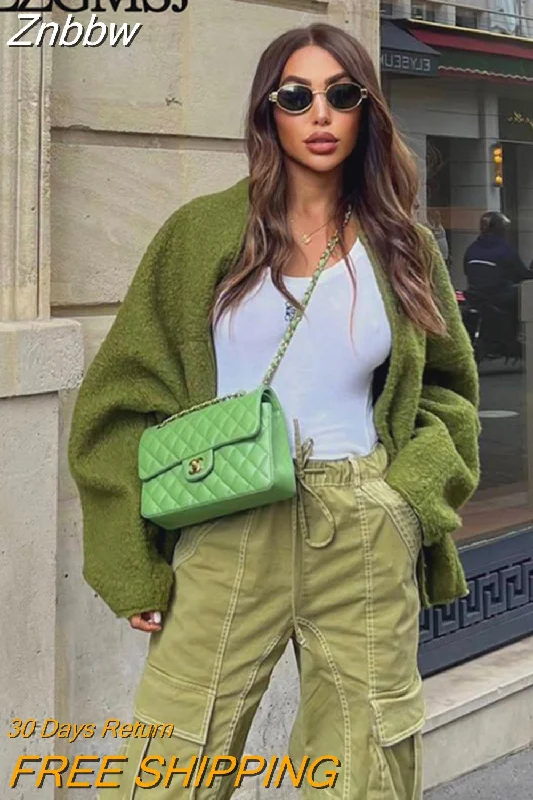 Grand Opening Sale Znbbw TRAF 2023 Women Oversized Bomber Jackets Coat Pockets Vintage Stand Neck Long Sleeves Female Chic Outwears Grand Opening Sale Znbbw TRAF 2023 Women Oversized Bomber Jackets Coat Pockets Vintage Stand Neck Long Sleeves Female Chic Outwears