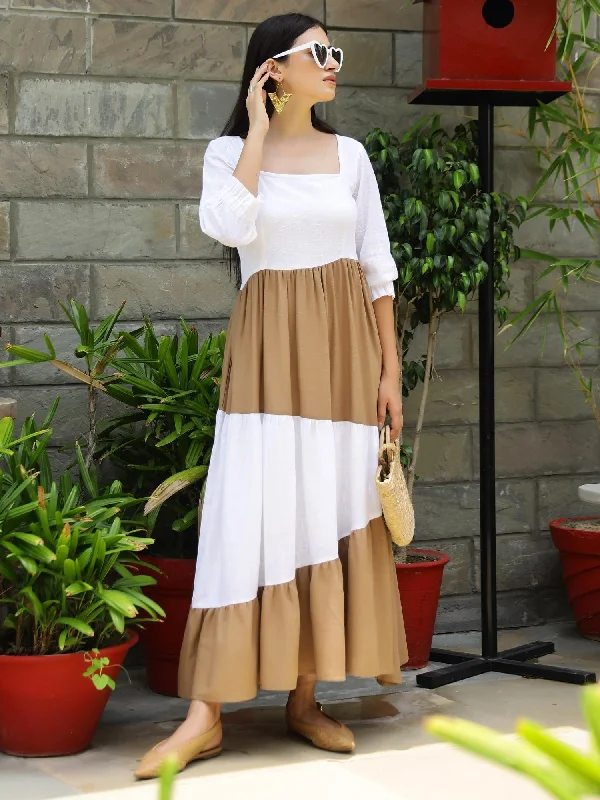 Sale Event Choco Cotton Tier Maxi Dress