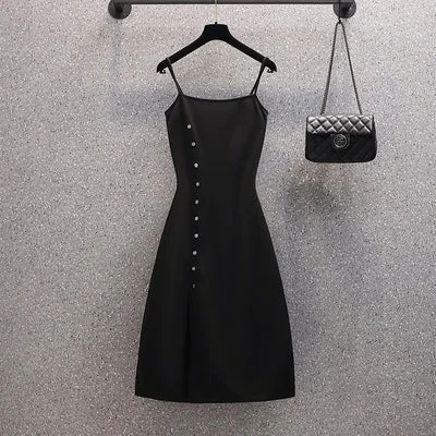 Customer Appreciation Sale Plus Size Buttons Camisole Dress