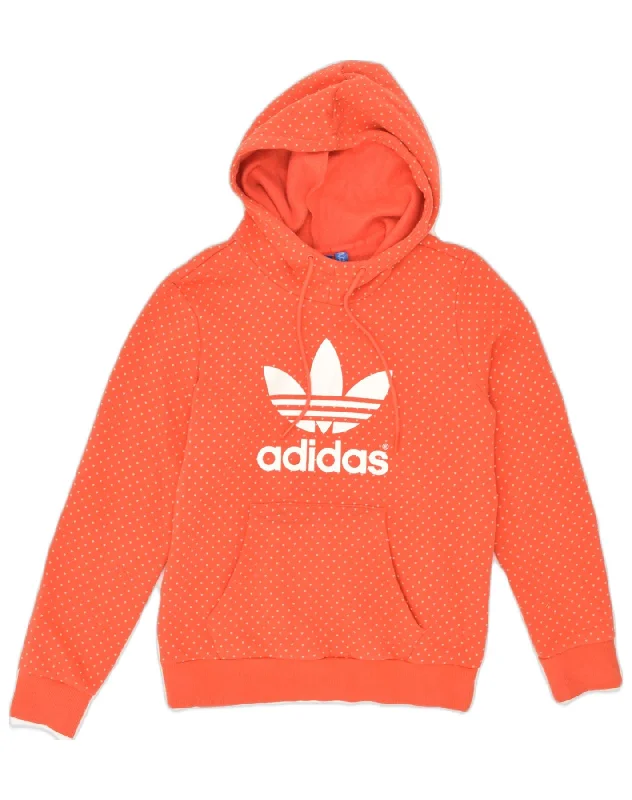 Markdown Madness ADIDAS Womens Graphic Hoodie Jumper UK 12 Medium Red Spotted Cotton Markdown Madness ADIDAS Womens Graphic Hoodie Jumper UK 12 Medium Red Spotted Cotton