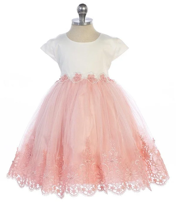 Midnight Madness Amelia Kids Princess Cut Satin Dress