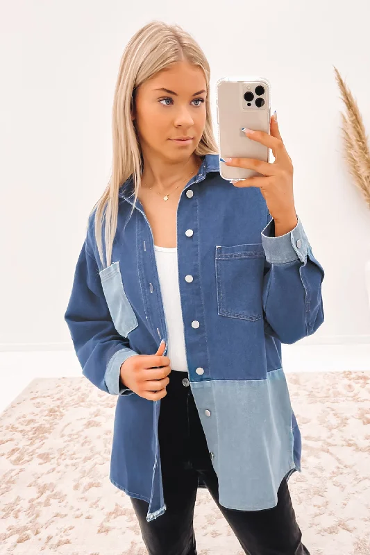 Super Bargain Kilah Denim Shacket Blue
