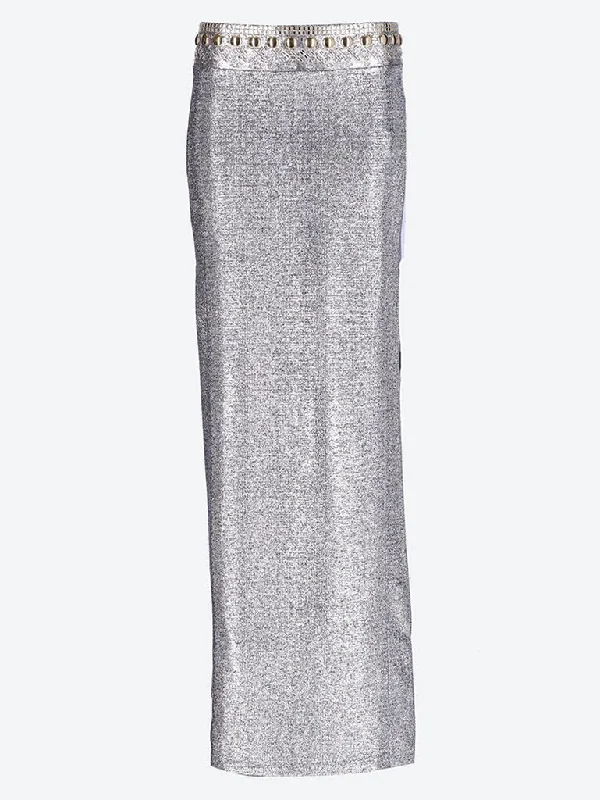 Lurex jersey skirt