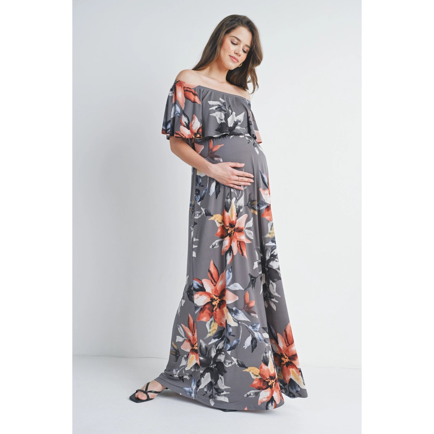 New Markdowns Floral Off The Shoulder Maxi