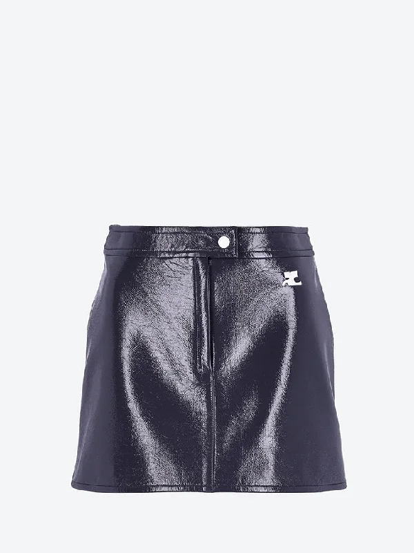 Reedition vinyl mini skirt