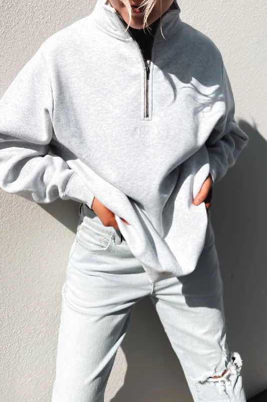 YEAR-End Sale Maddox Quarter Zip Crew Snow Marle
