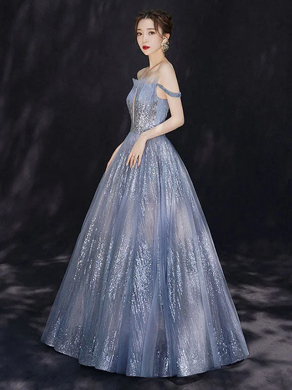 Hurry In Modern Evening Dress Constellation Dress Princess Silhouette Bateau Neck Floor Length Sequined Sleeveless Formal Dinner Evening Dresses Hurry In Modern Evening Dress Constellation Dress Princess Silhouette Bateau Neck Floor Length Sequined Sleeveless Formal Dinner Evening Dresses