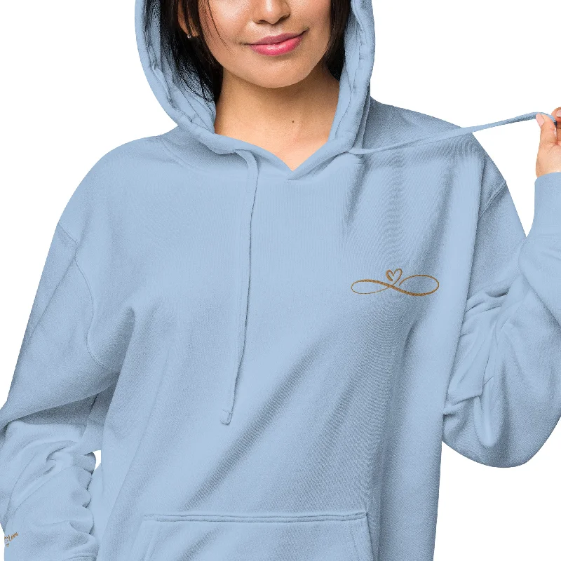 Exclusive Savings Heart Infinity Sign Design Unisex Pigment-Dyed Hoodie
