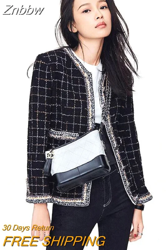 Major Savings Znbbw Weave Plaid Women Blazer With Pocket Single Breasted Autumn Winter Causal Tweed Coat Office Ladies Suit Jacket Major Savings Znbbw Weave Plaid Women Blazer With Pocket Single Breasted Autumn Winter Causal Tweed Coat Office Ladies Suit Jacket