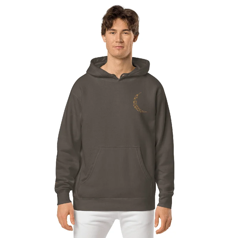 Discount Extravaganza Crescent Moon Design Unisex Pigment-Dyed Hoodie, lioness-love