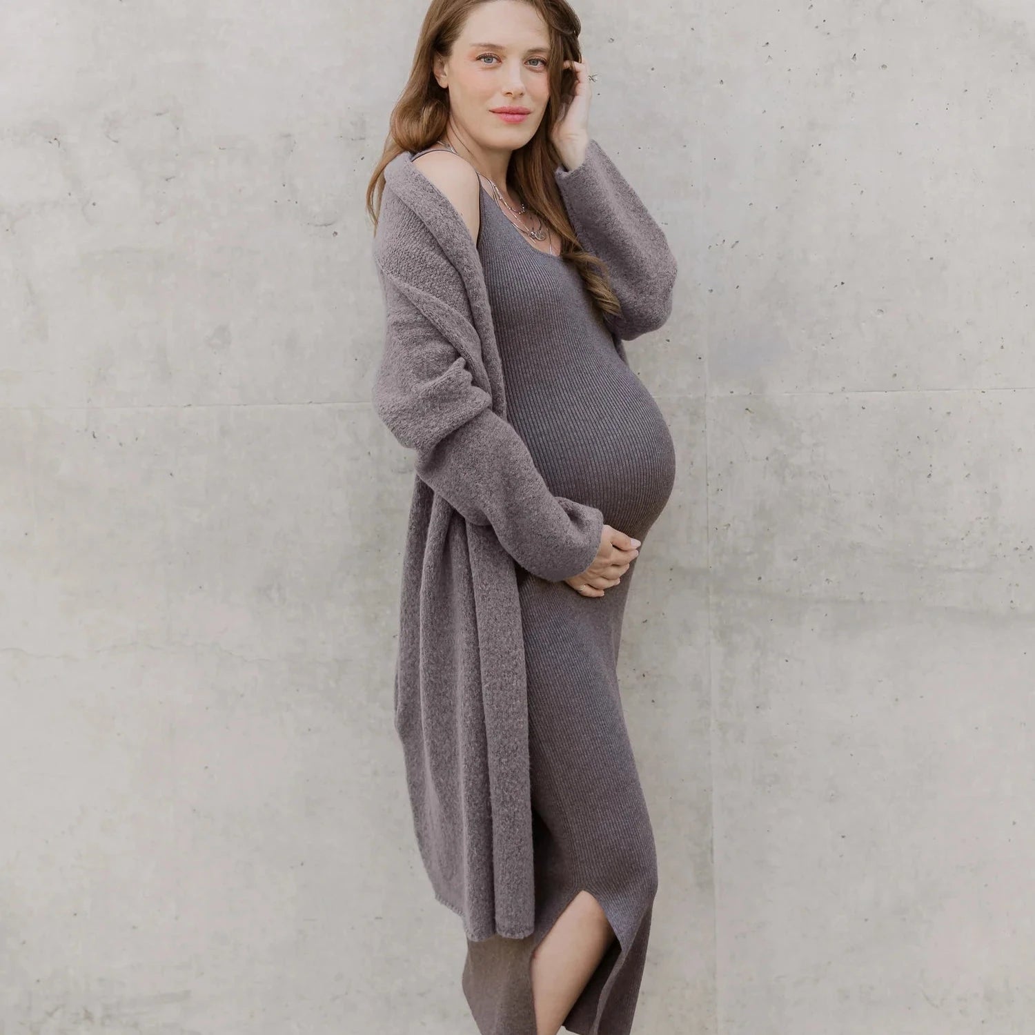 Take Advantage 2-in-1 Nursing + Maternity Knit Midi Dress