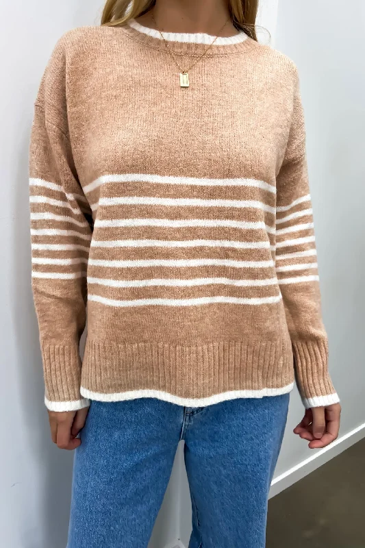 Today Only Blakely Knit Jumper Camel White