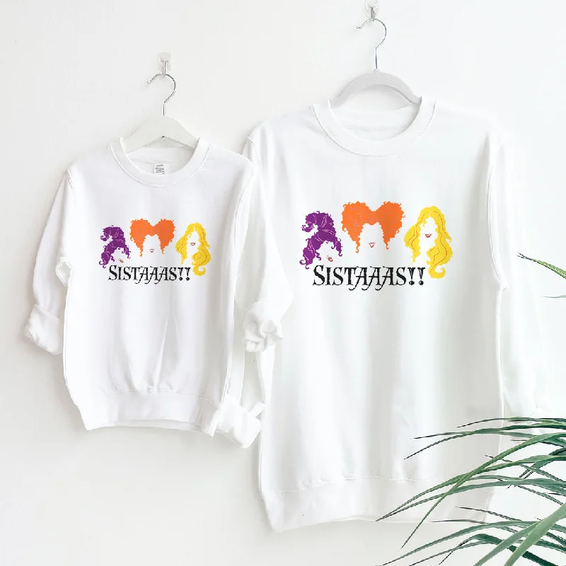 Sanderson Sisters Matching Halloween White Sweatshirts