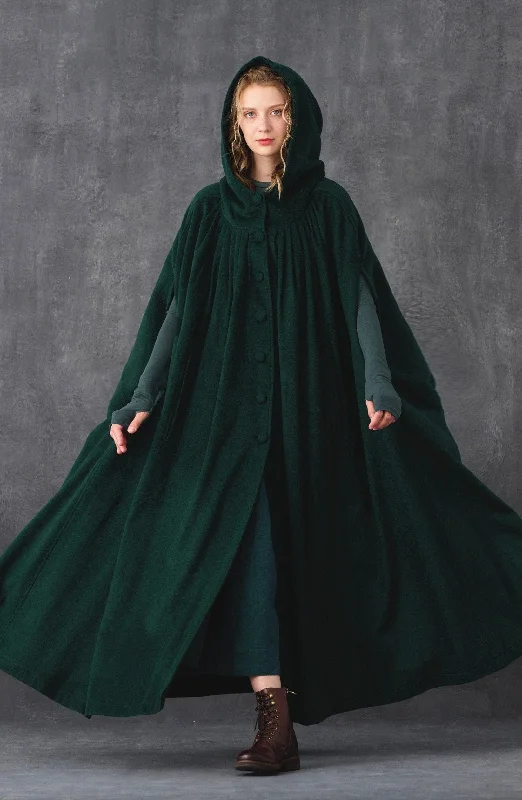 Crazy Deals ARIEL 14 | HOODED WOOL CLOAK COAT