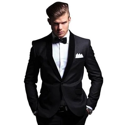 Deal Dash M1, Black Tuxedo blazer with Bow Tie, Size (Size (36 to 44))
