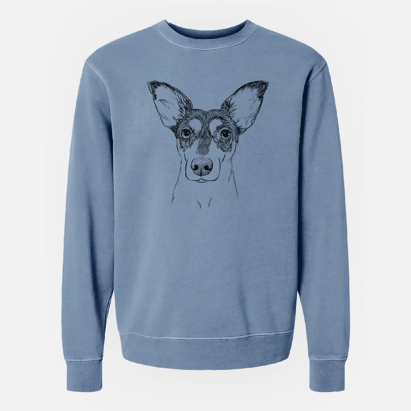 Best Bargains Bare Chloe the Doxie Mix - Unisex Pigment Dyed Crew Sweatshirt