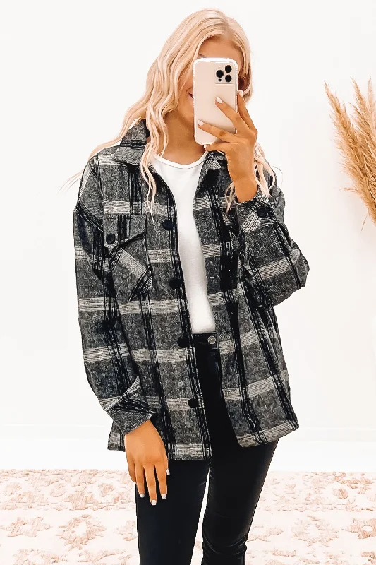 Must-Have Deals Tally Shacket Grey Check