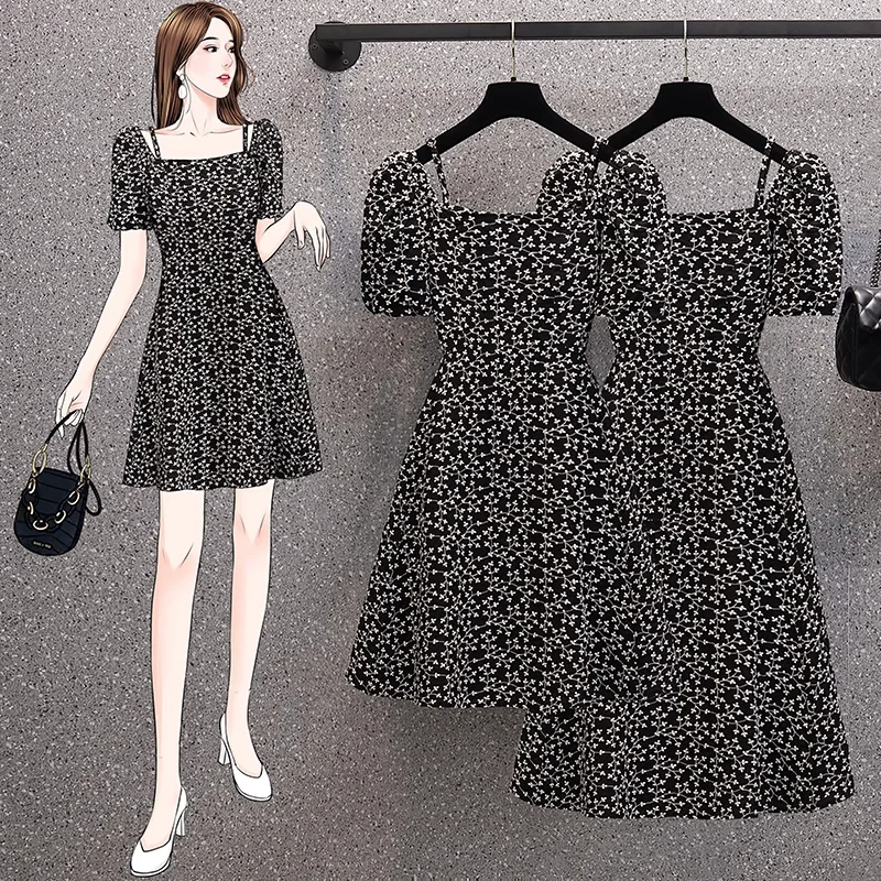 Exclusive Preview Plus Size Floral Square Dress